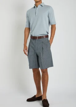 Checked cotton shorts