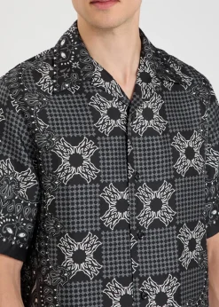 Checked silk shirt