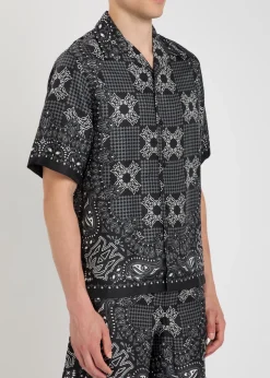 Checked silk shirt