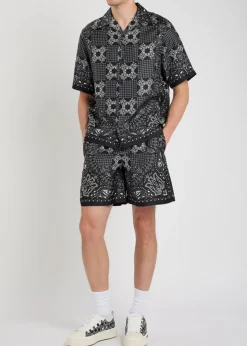 Checked silk shirt