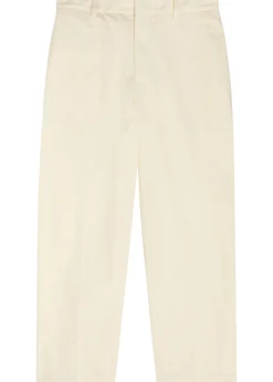 Checked straight-leg wool and linen-blend trousers