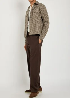 Checked stretch-cotton jacket
