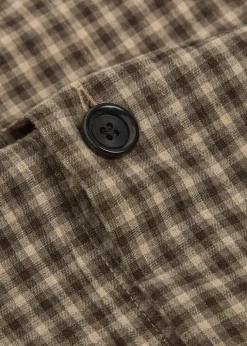 Checked stretch-cotton jacket