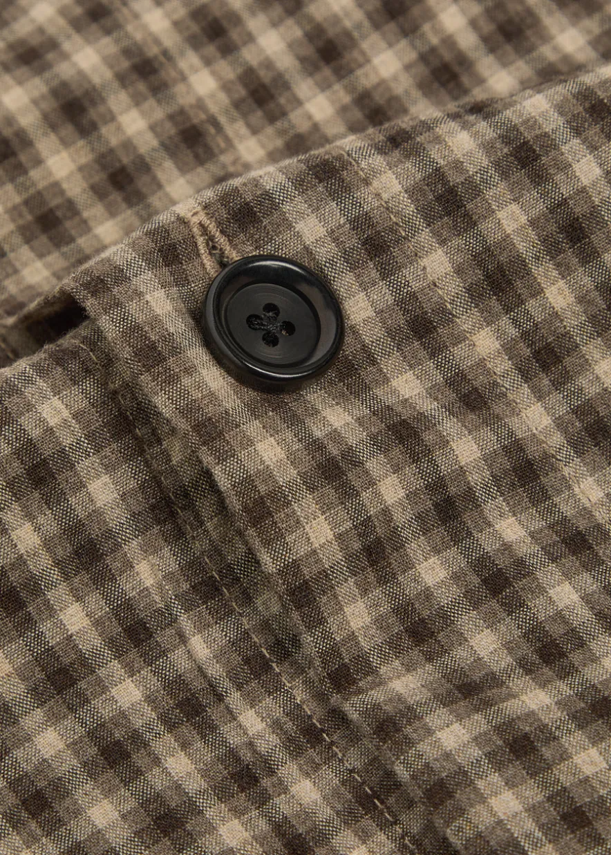 Checked stretch-cotton jacket