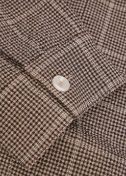 Checked textured woven shirt