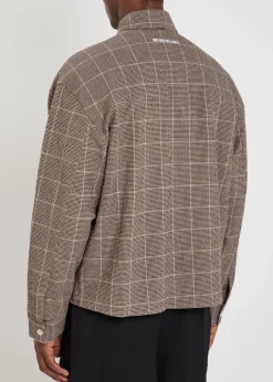 Checked textured woven shirt