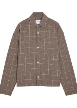 Checked textured woven shirt