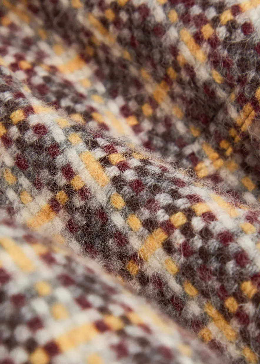 Checked wool and mohair-blend overshirt
