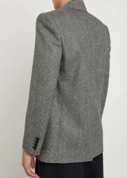 Checked wool blazer
