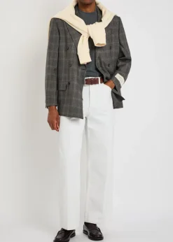 Checked wool blazer