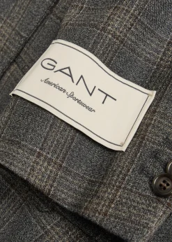 Checked wool blazer