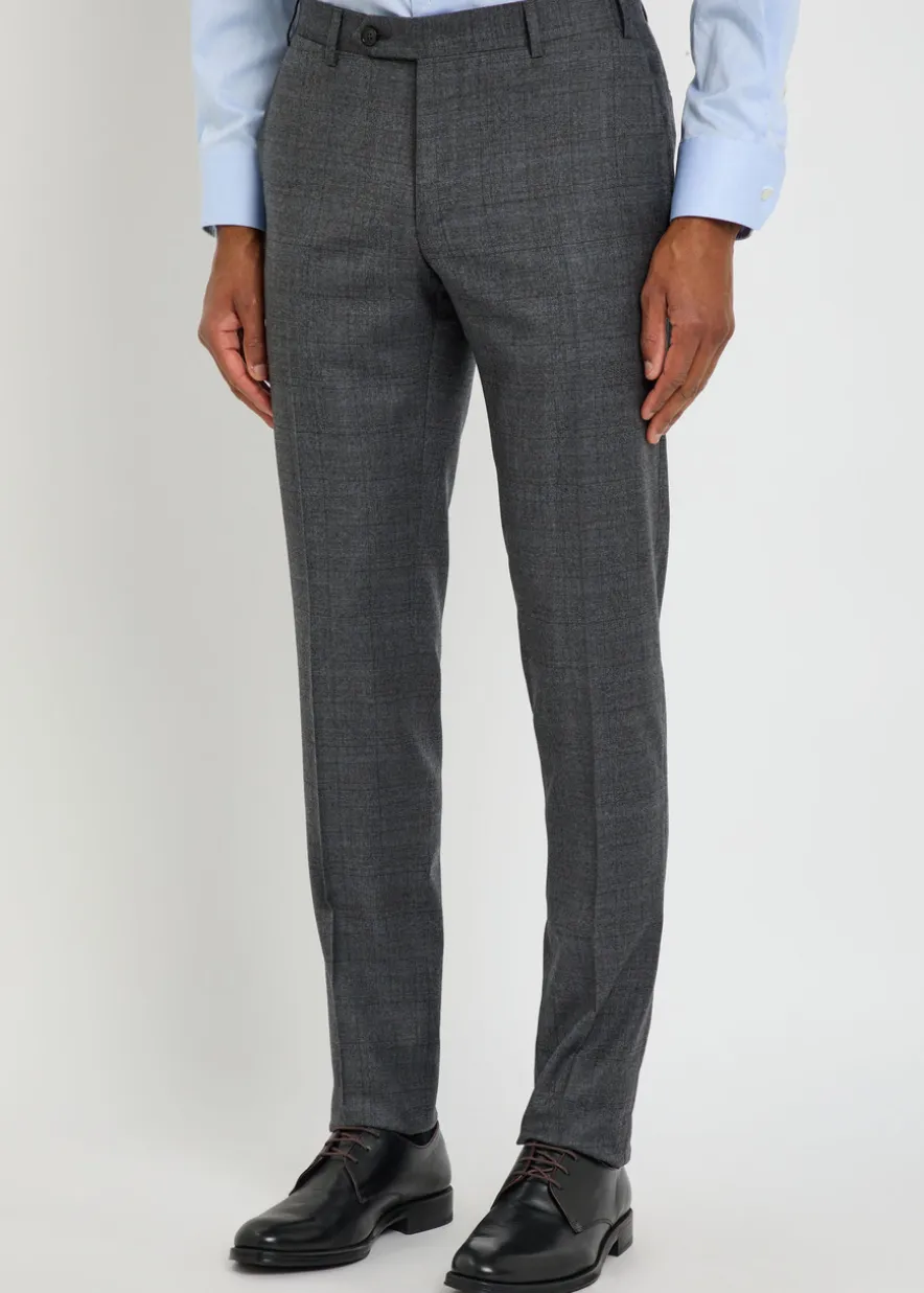 Checked wool suit