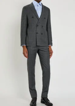 Checked wool suit