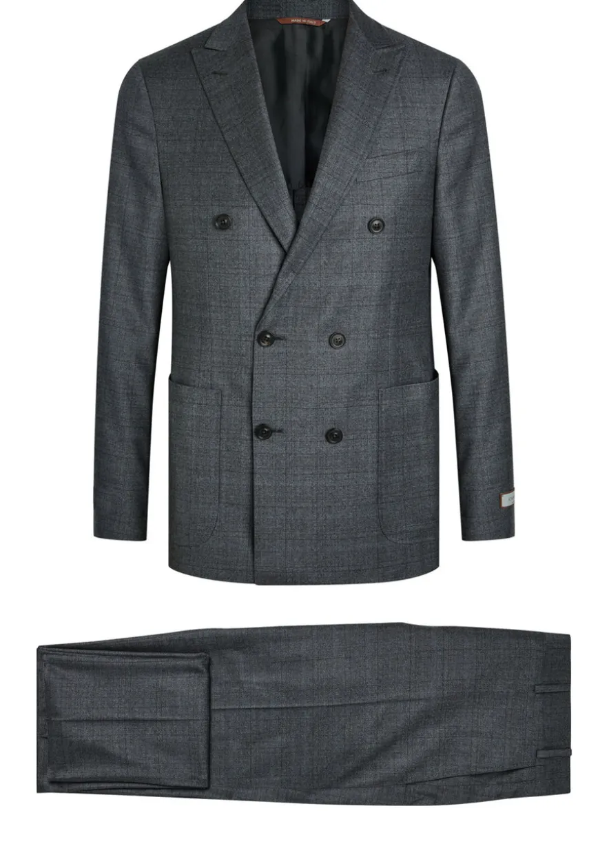 Checked wool suit