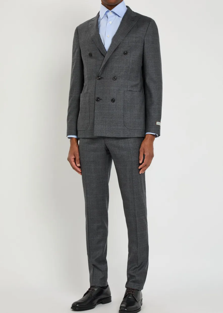 Checked wool suit