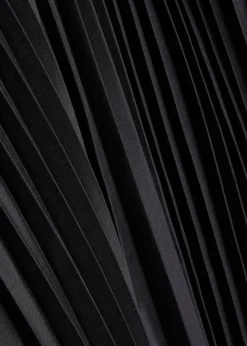 Chenes pleated satin maxi dress