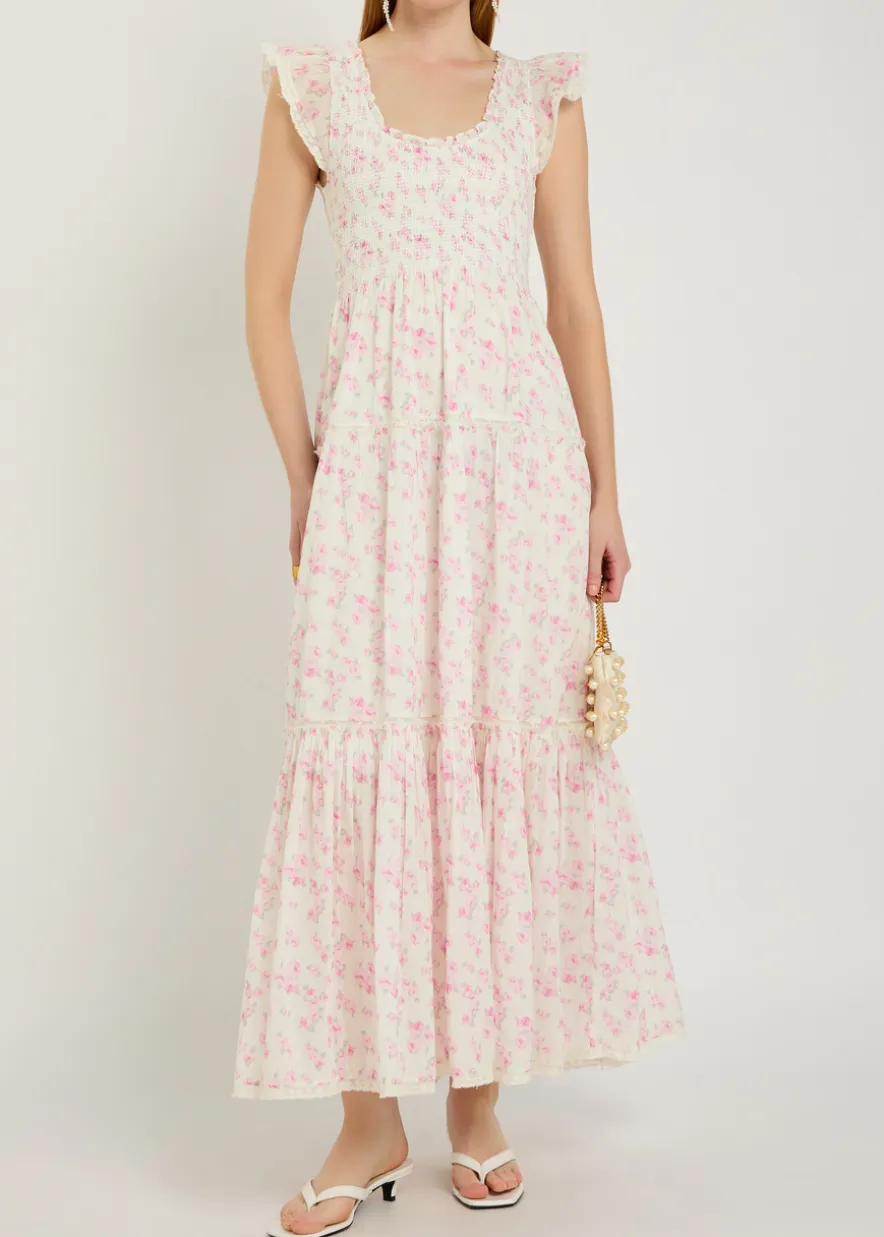 Chessie floral-print cotton maxi dress