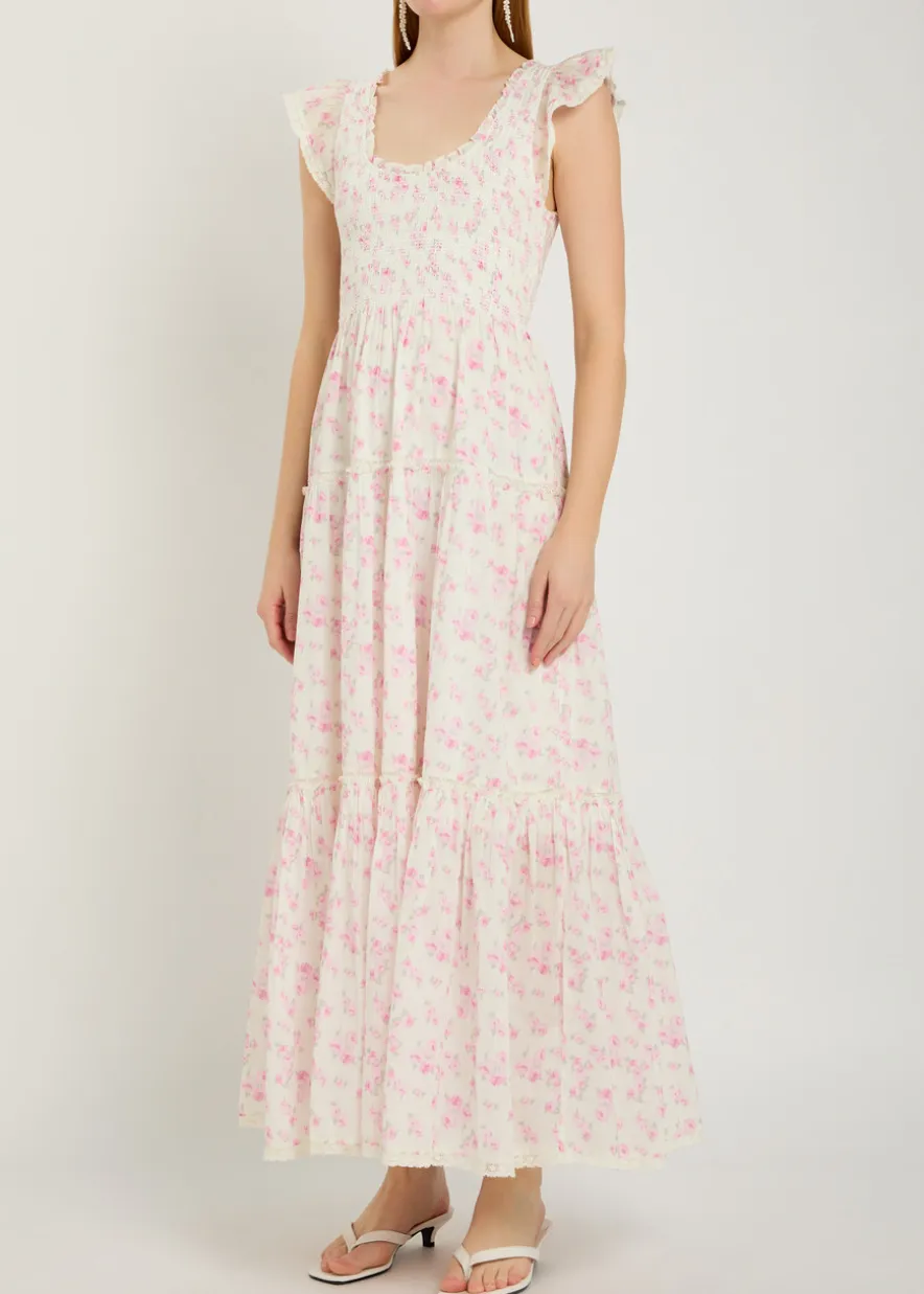 Chessie floral-print cotton maxi dress