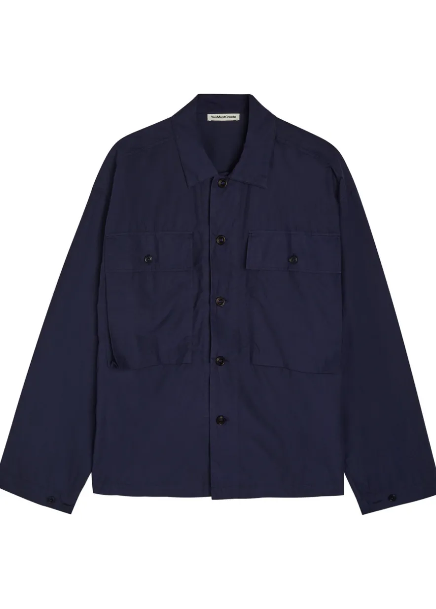 Chest patch pocket cotton shirt