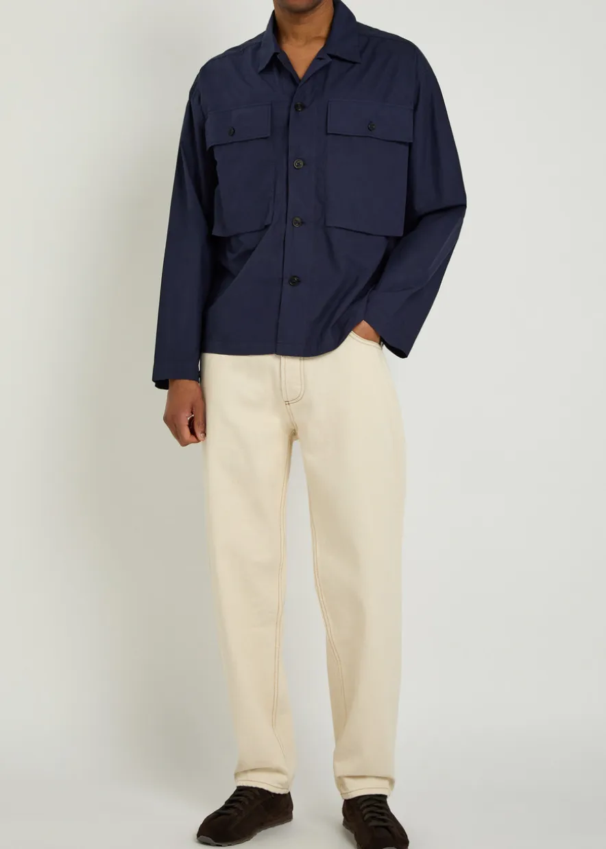Chest patch pocket cotton shirt