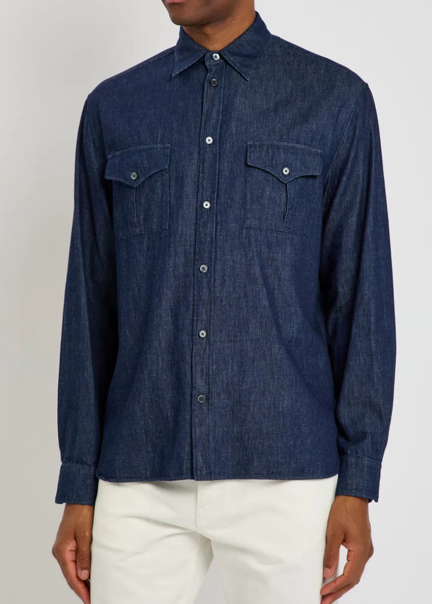 Chest pocket denim shirt