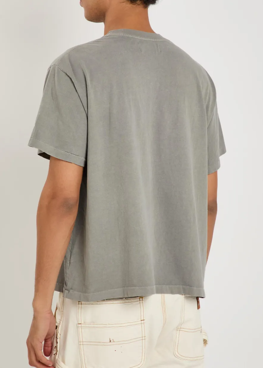 Chevron Boxy paint-splatter cotton T-shirt
