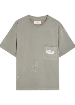 Chevron Boxy paint-splatter cotton T-shirt