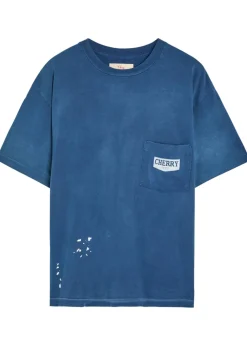 Chevron Boxy paint-splatter cotton T-shirt