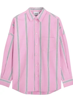 Chiara striped cotton-poplin shirt