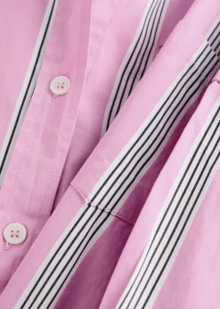 Chiara striped cotton-poplin shirt
