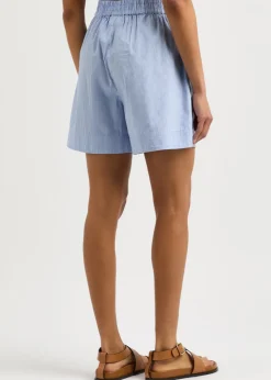 Chiara striped cotton shorts