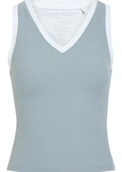 Chia V-neck stretch-jersey tank top