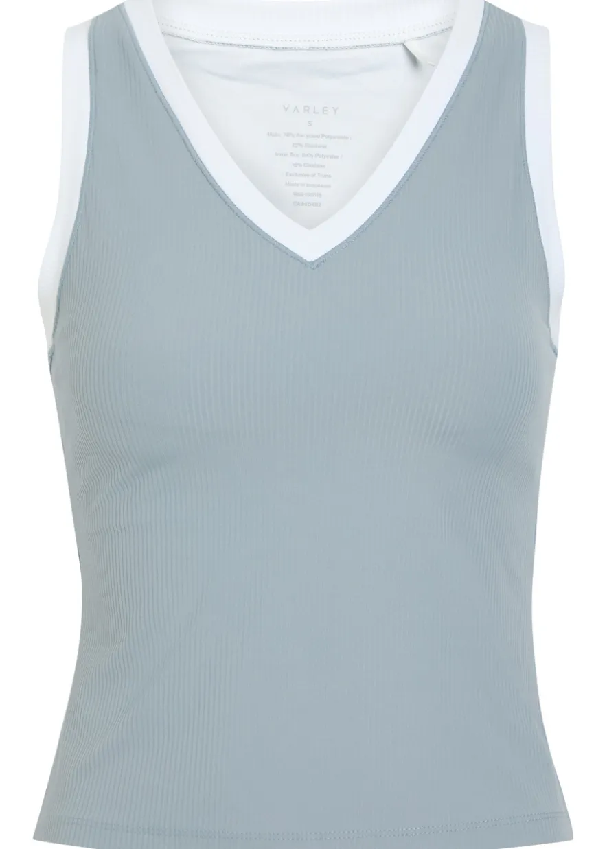 Chia V-neck stretch-jersey tank top