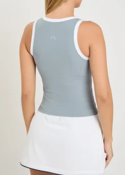 Chia V-neck stretch-jersey tank top