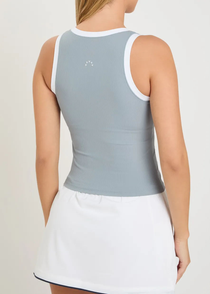 Chia V-neck stretch-jersey tank top