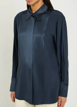 Childs panelled silk blouse