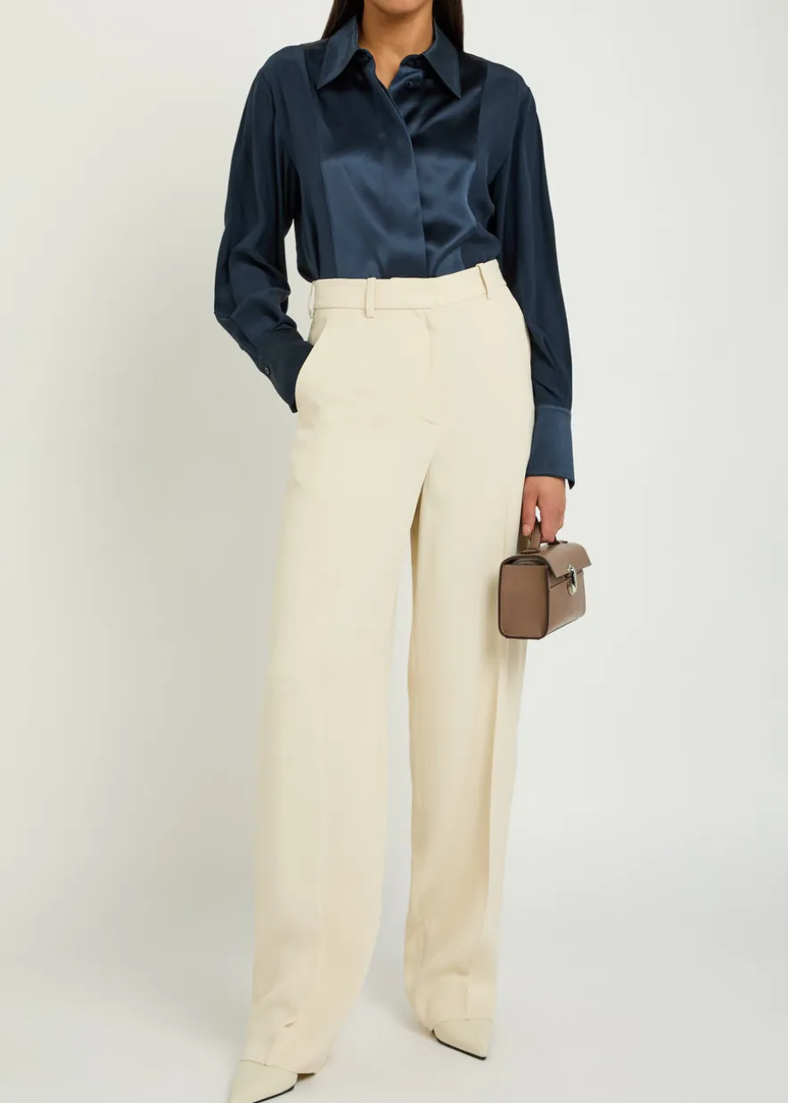 Childs panelled silk blouse