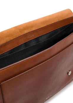 Chiltern grained leather cross-body messenger bag