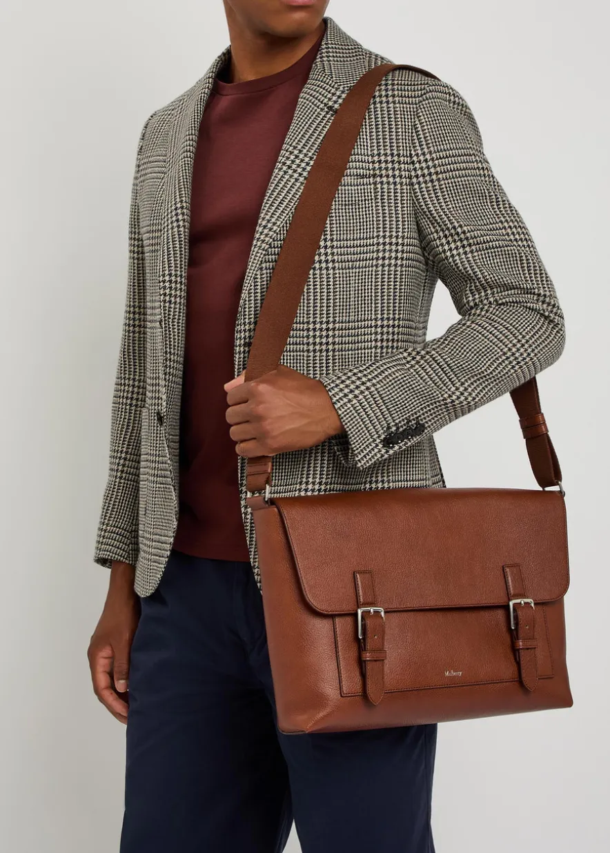 Chiltern grained leather cross-body messenger bag