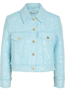 Chloe embellished cropped tweed jacket