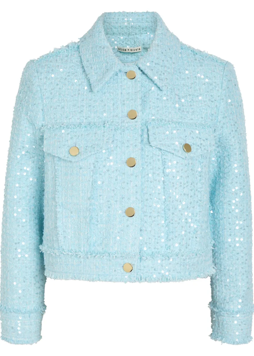 Chloe embellished cropped tweed jacket