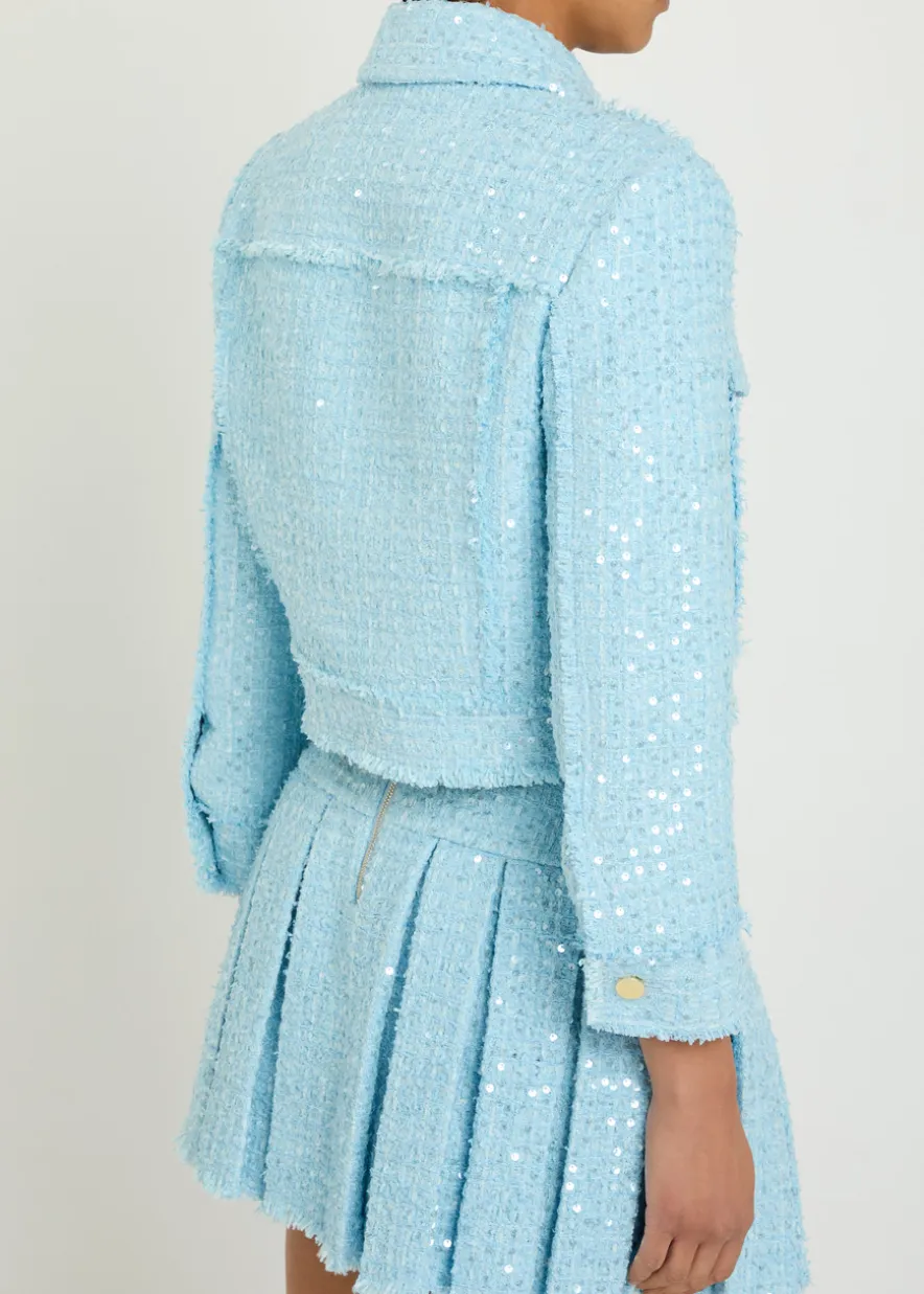 Chloe embellished cropped tweed jacket