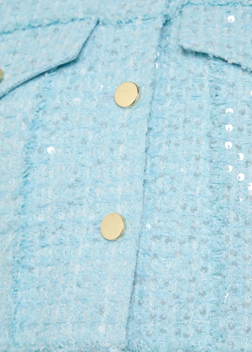 Chloe embellished cropped tweed jacket