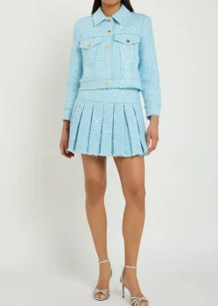 Chloe embellished cropped tweed jacket