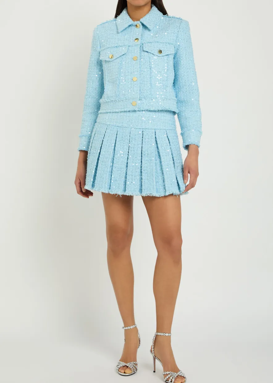 Chloe embellished cropped tweed jacket