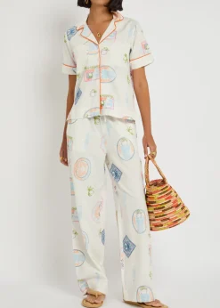 Chlo embroidered cotton-blend shirt