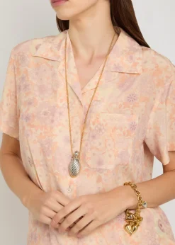 Chloé Mirror two-tone pendant necklace