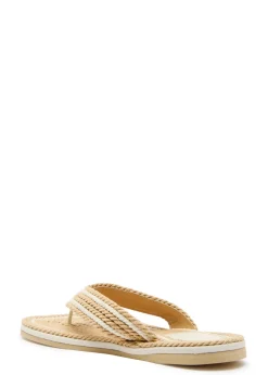 Chloé Sand woven and leather flip flops