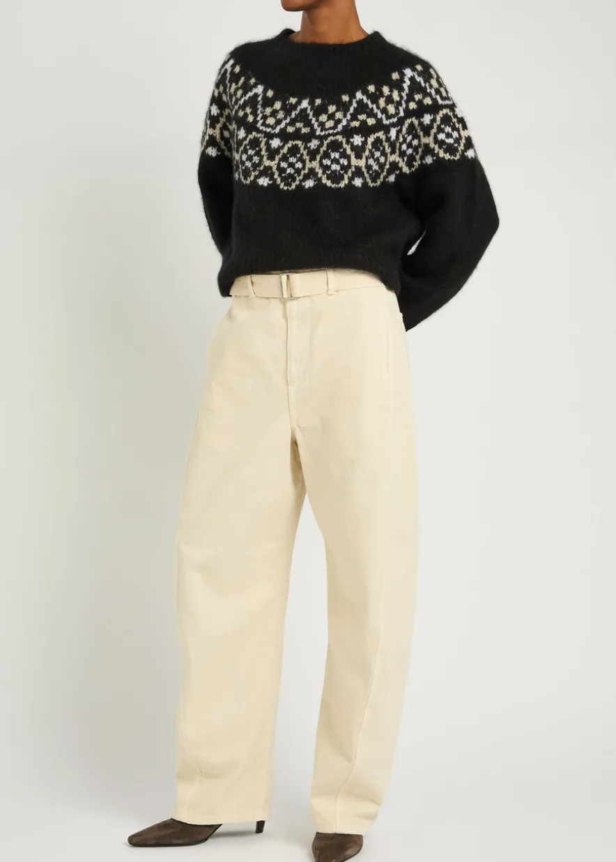 Chrissy patterned cashmere and silk-blend jumper