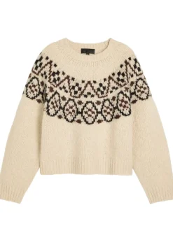 Chrissy patterned cashmere and silk-blend jumper